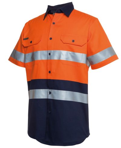 HI VIS S/S (D+N) 190G WORK SHIRT