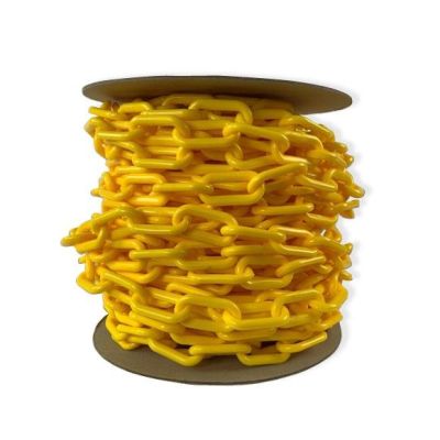 30m x 8mm Roll Yellow Plastic Chain
